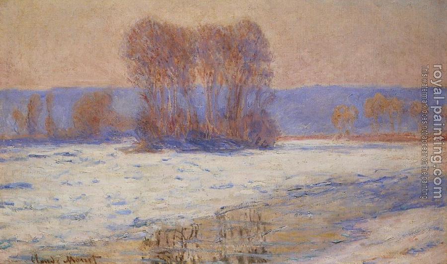 Claude Oscar Monet : The Seine at Bennecourt in Winter